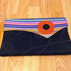 (BN) Handmade Traditional African Black Clutch